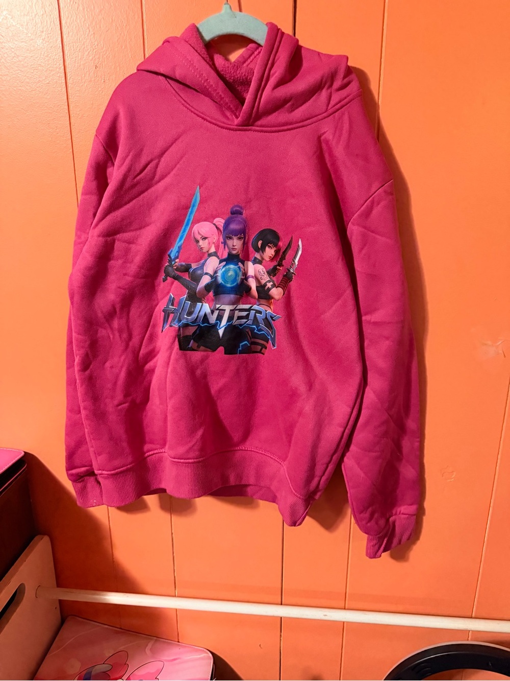 Pink Hunters Graphic Hooded Sweater